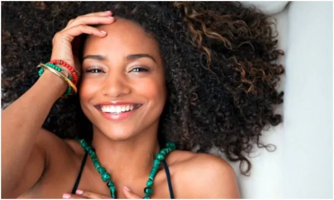 Healthy hair close-up