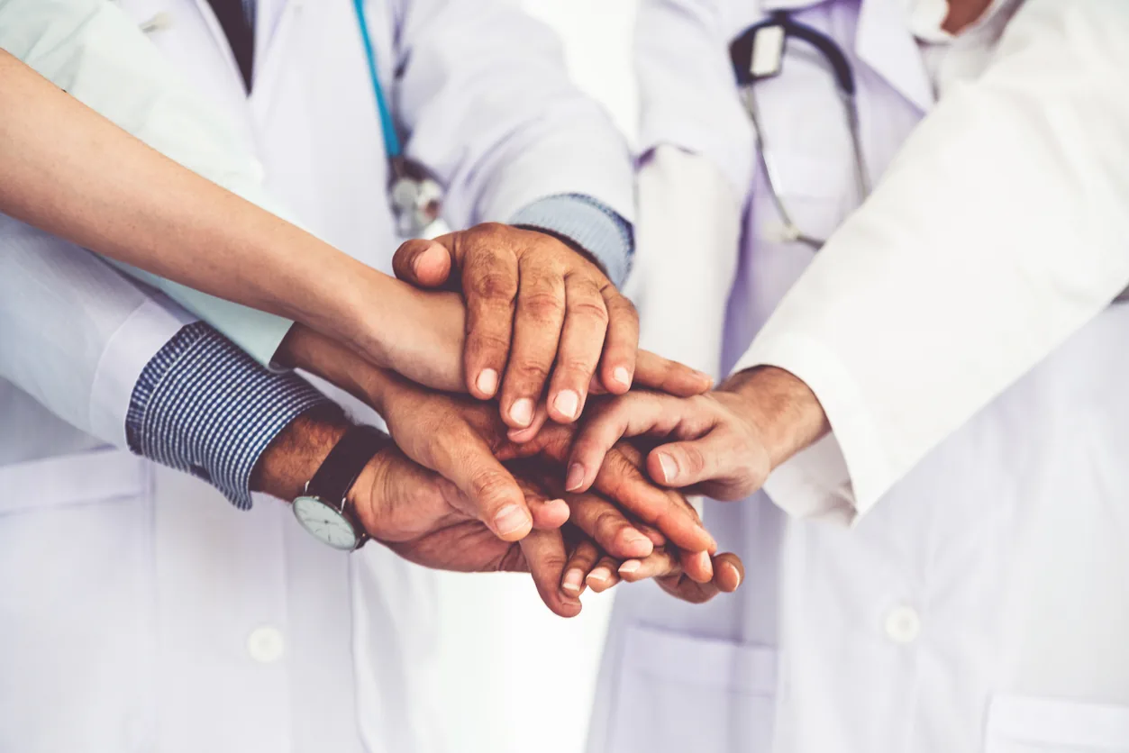 Scientists collaborating